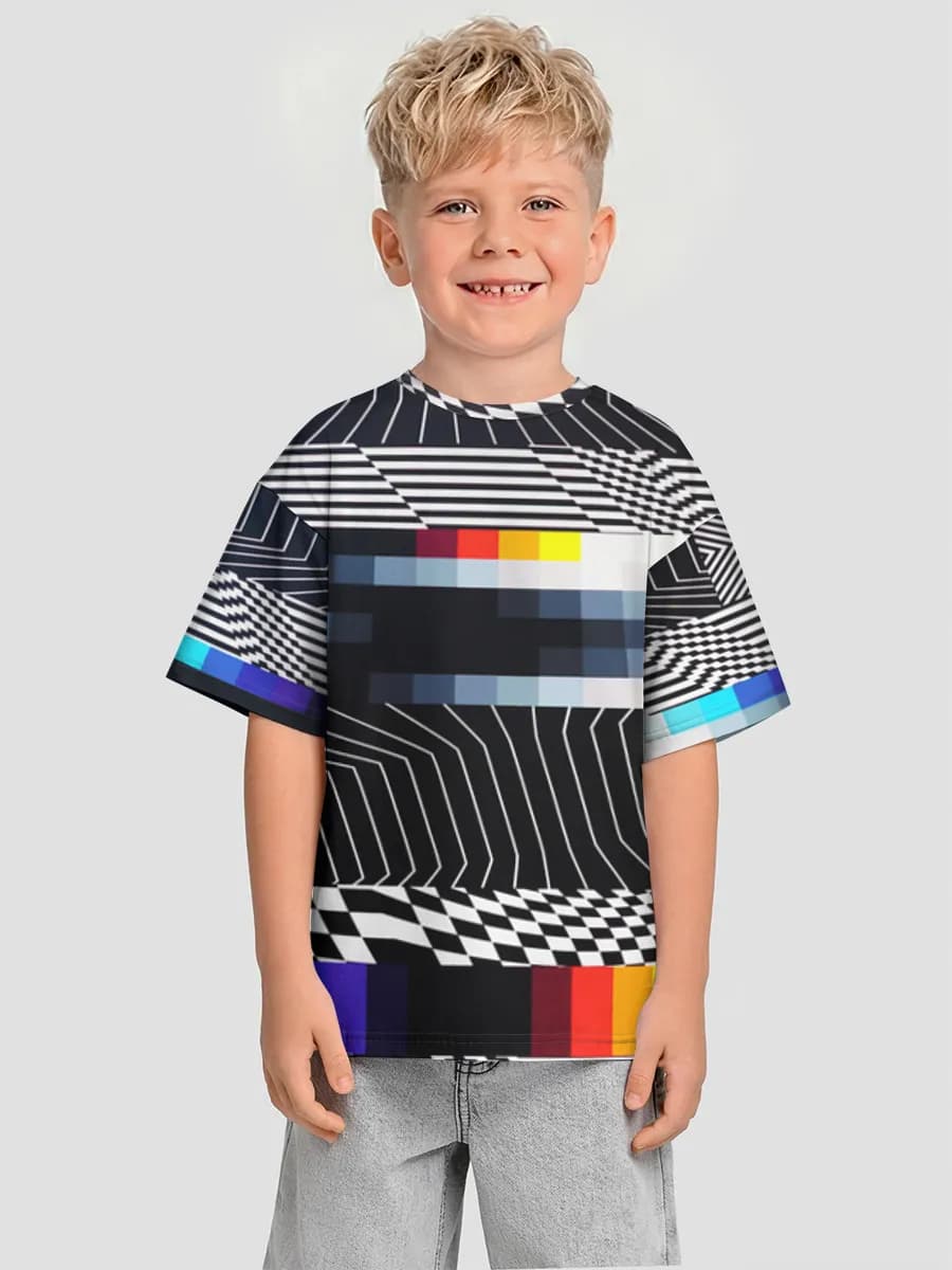 Boys' oversized cotton T-shirt