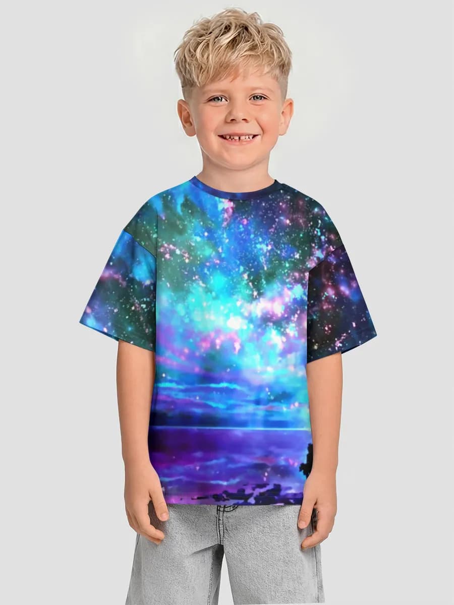 Boys' oversized cotton T-shirt