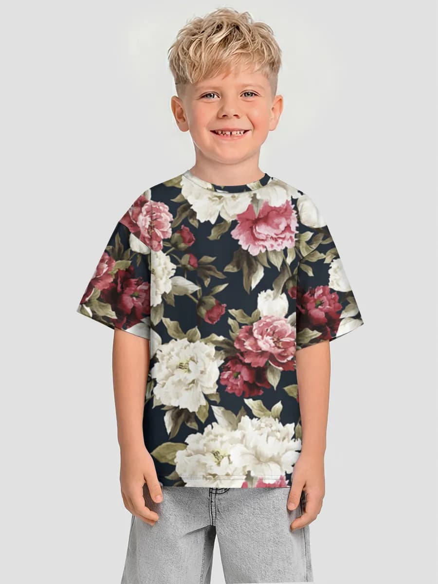 Oversized Baumwoll-T-Shirt Jungen