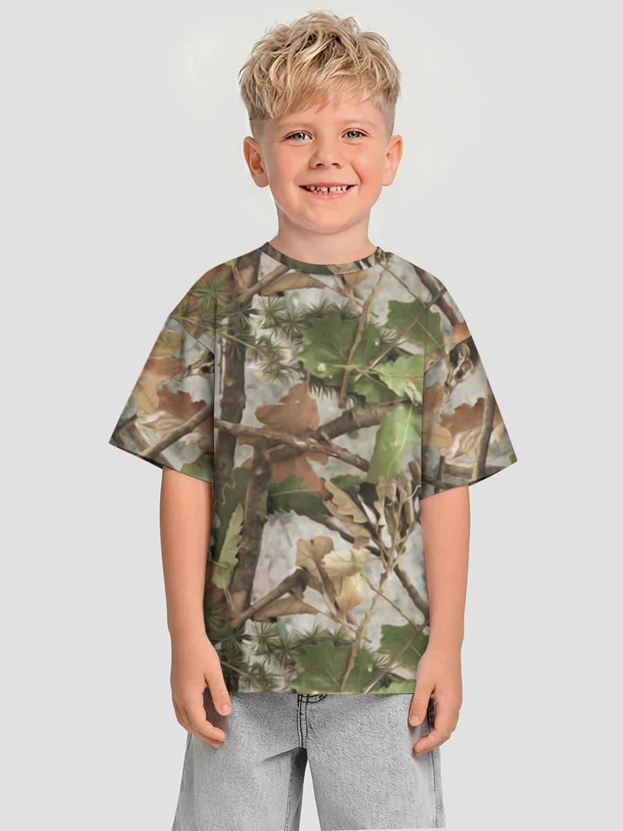 Boys' oversized cotton T-shirt