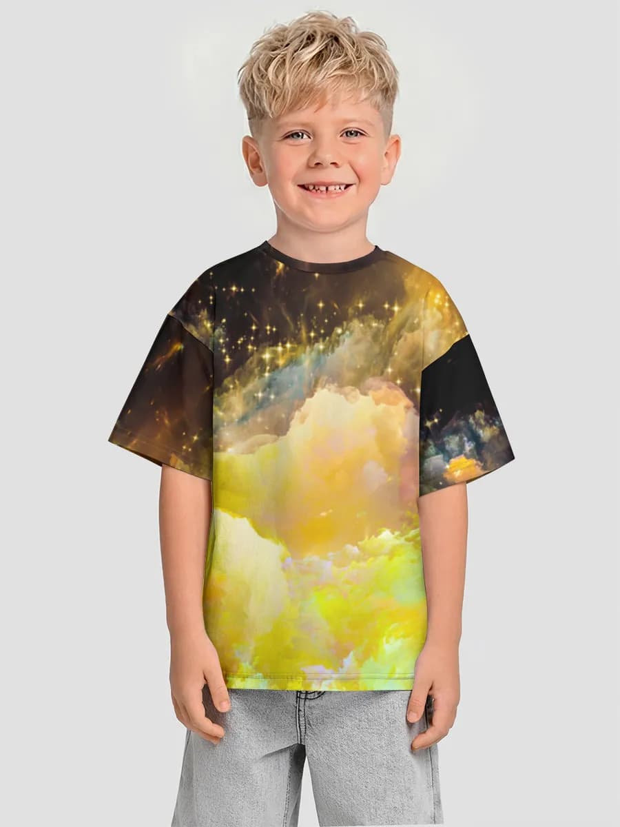 Oversized Baumwoll-T-Shirt Jungen