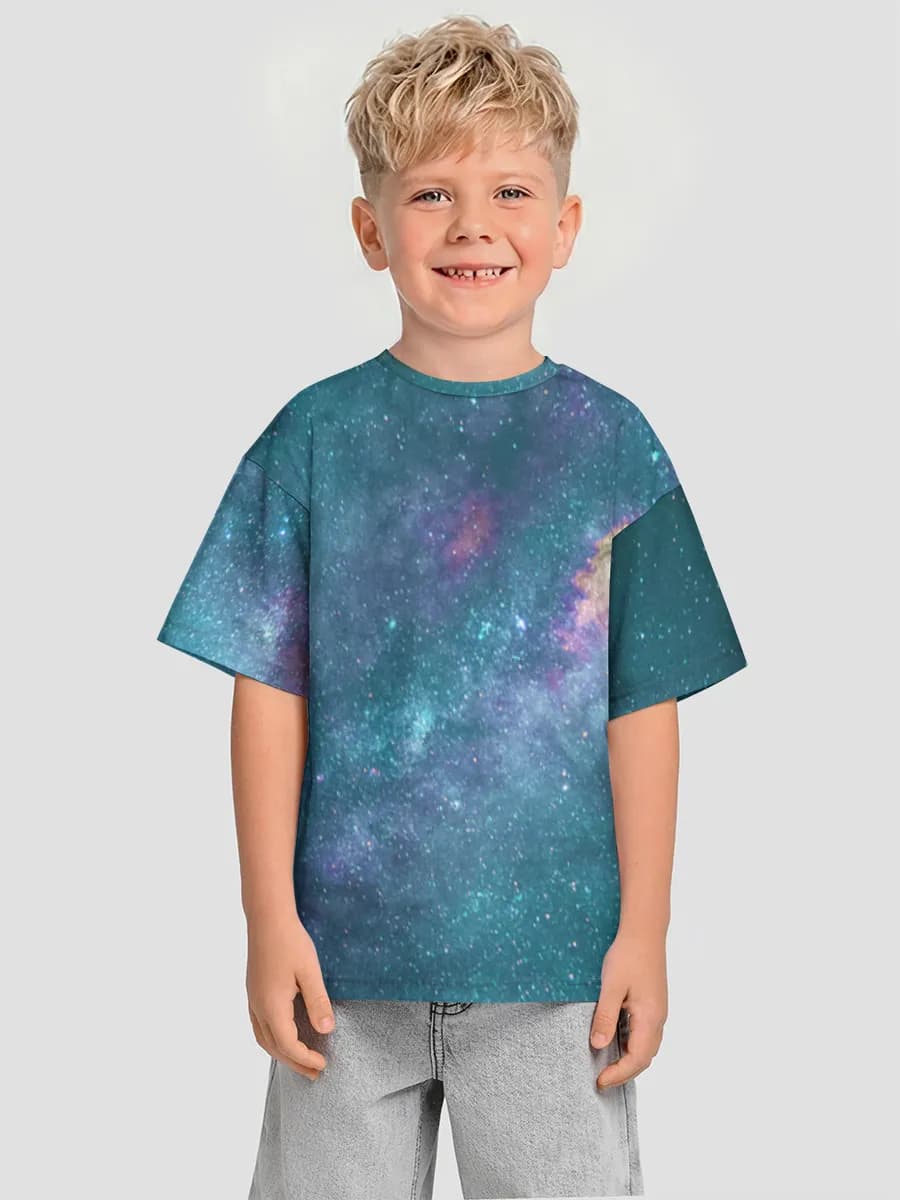 Boys' oversized cotton T-shirt