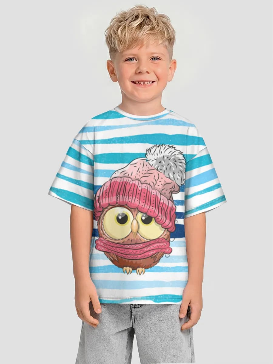 Boys' oversized cotton T-shirt