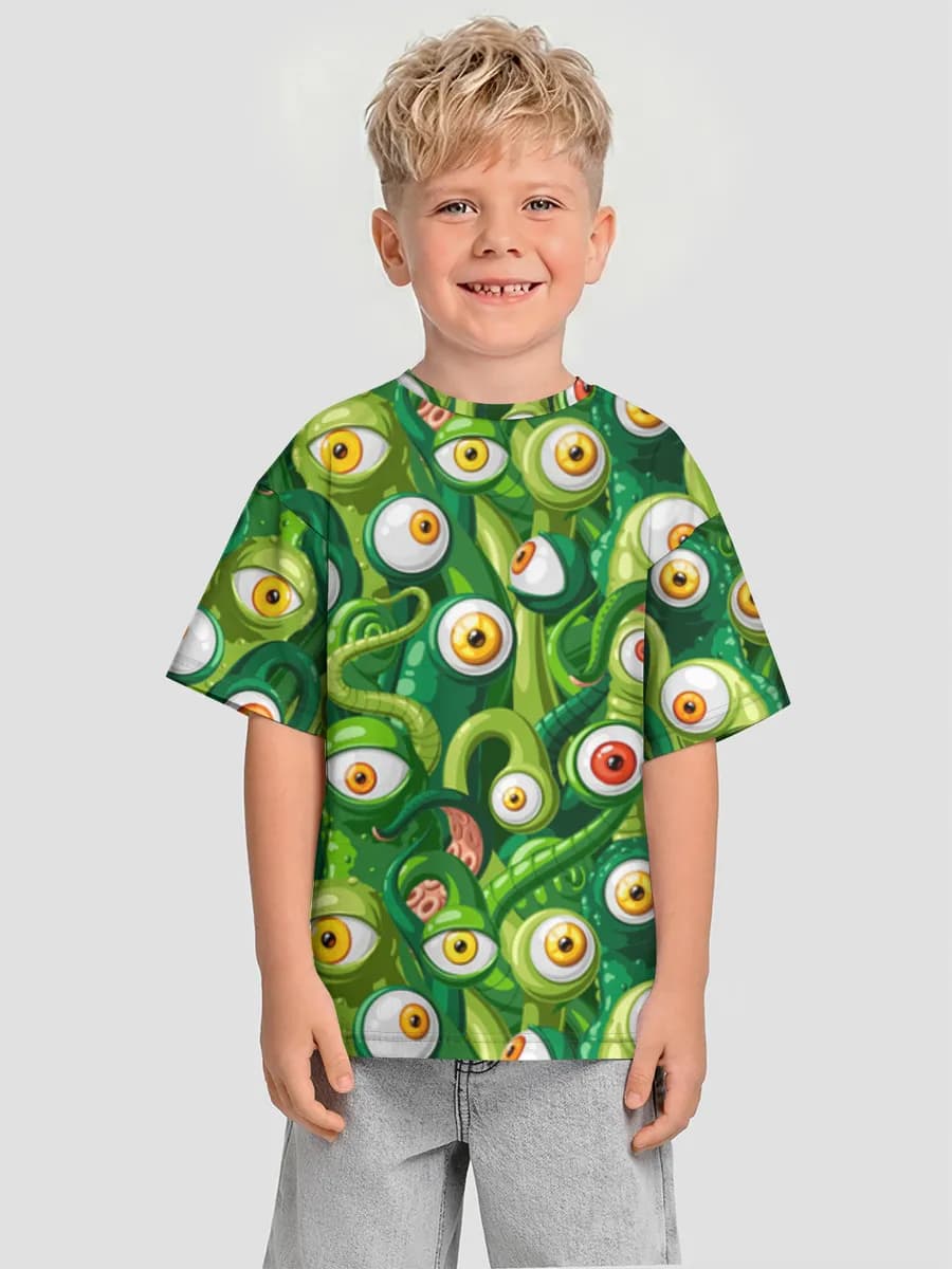 Boys' oversized cotton T-shirt