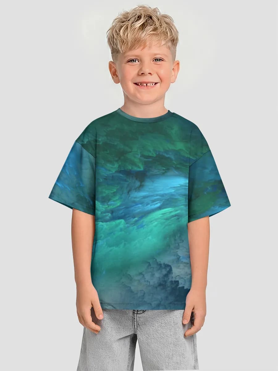 Boys' oversized cotton T-shirt