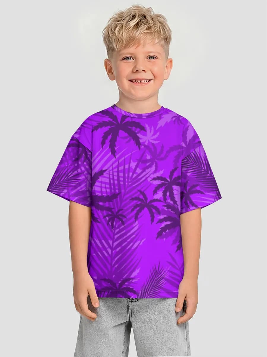 Boys' oversized cotton T-shirt