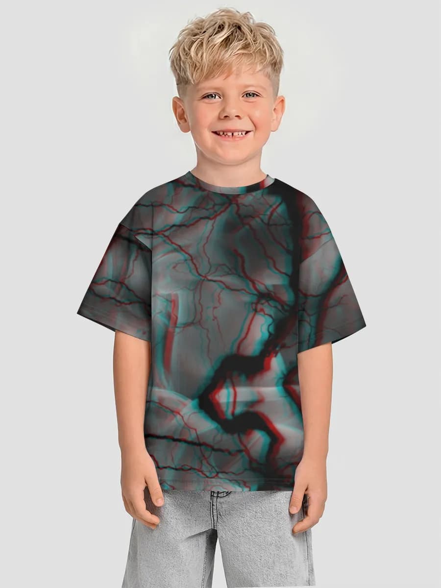 Boys' oversized cotton T-shirt