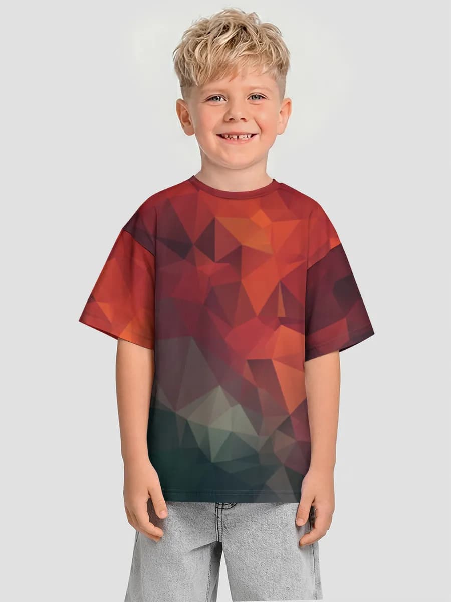 Boys' oversized cotton T-shirt