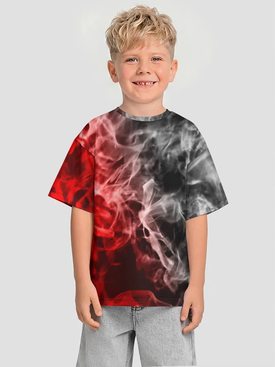 Boys' oversized cotton T-shirt