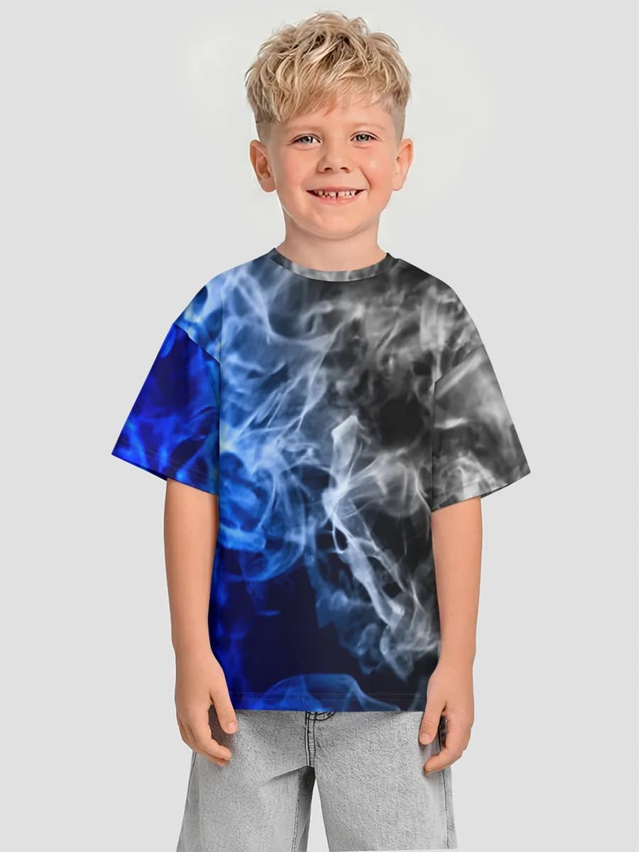 Boys' oversized cotton T-shirt
