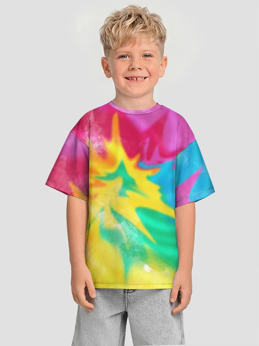 Boys' oversized cotton T-shirt