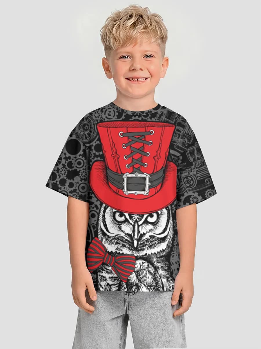 Boys' oversized cotton T-shirt