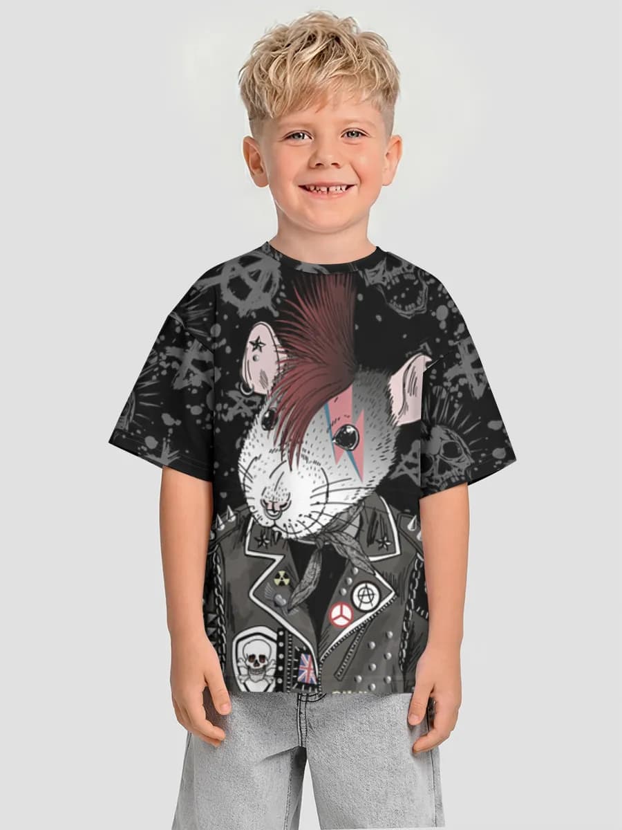 Boys' oversized cotton T-shirt