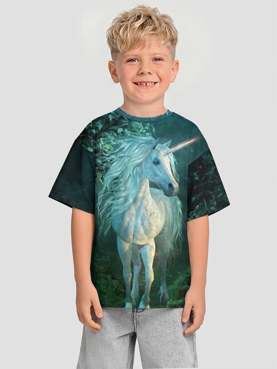 Boys' oversized cotton T-shirt