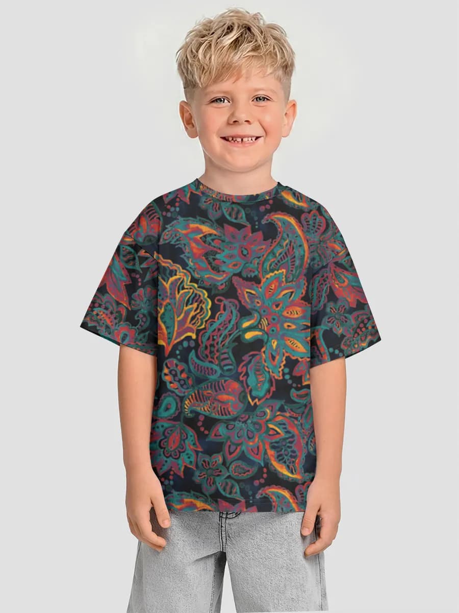 Oversized Baumwoll-T-Shirt Jungen