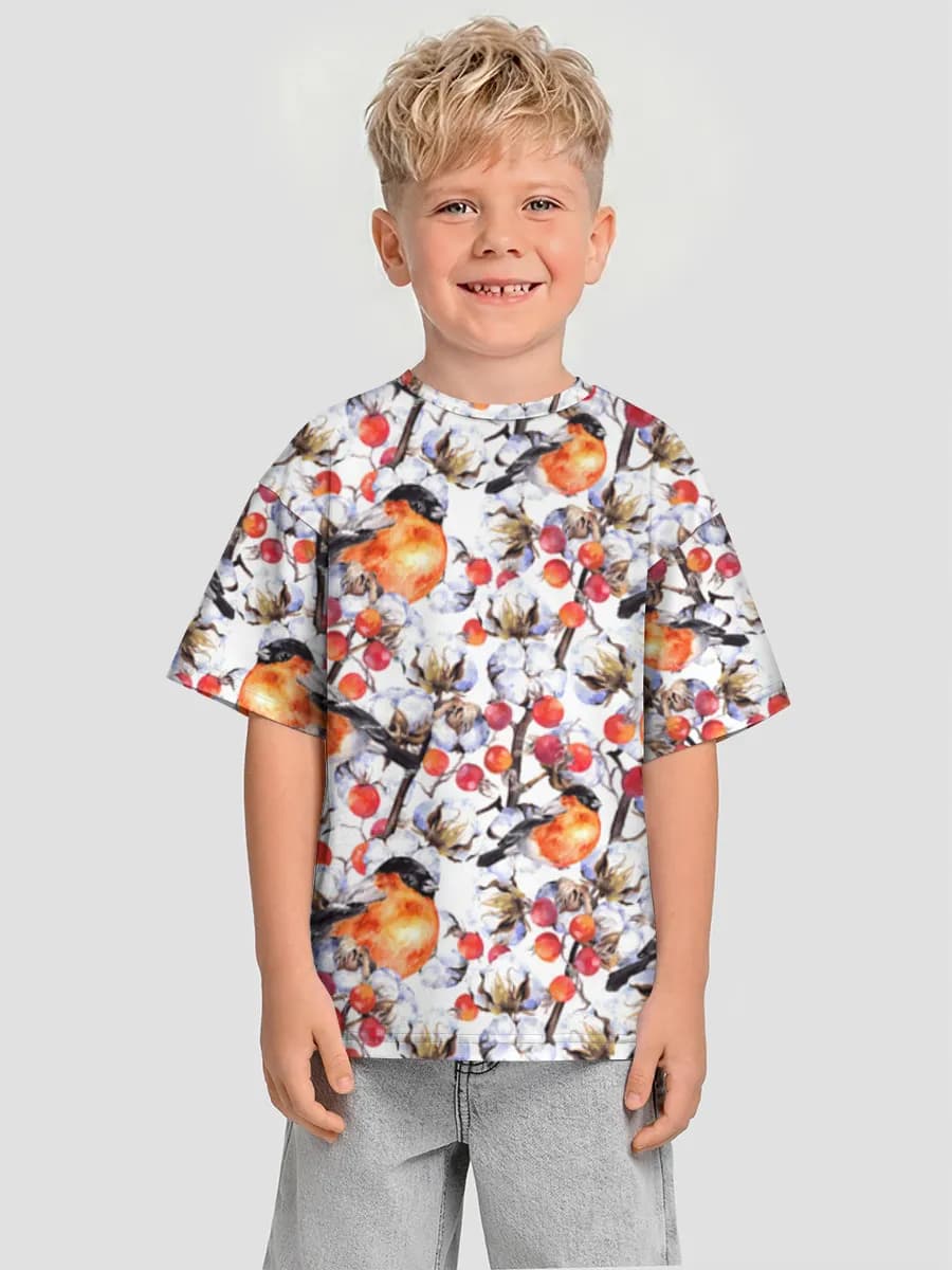 Boys' oversized cotton T-shirt