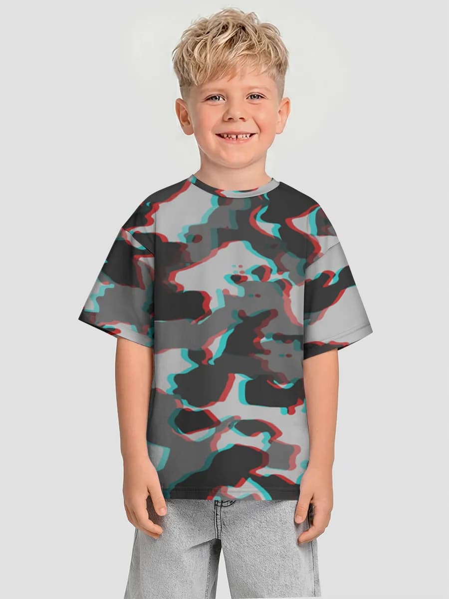Boys' oversized cotton T-shirt