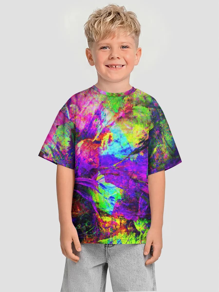 Boys' oversized cotton T-shirt
