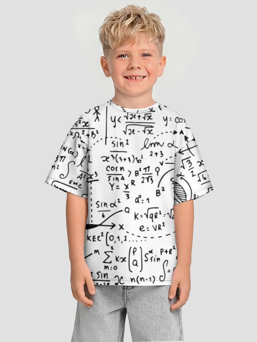 Boys' oversized cotton T-shirt