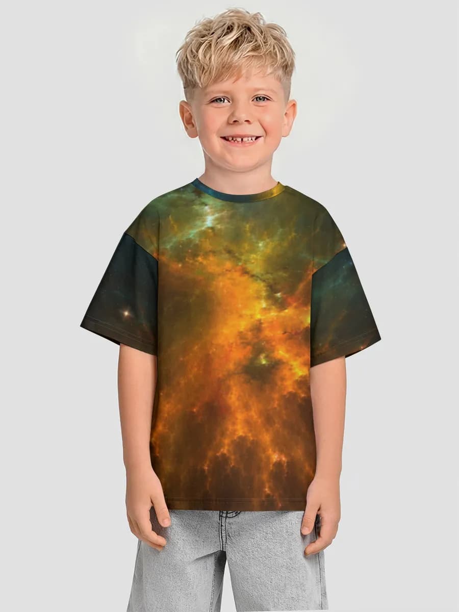Boys' oversized cotton T-shirt