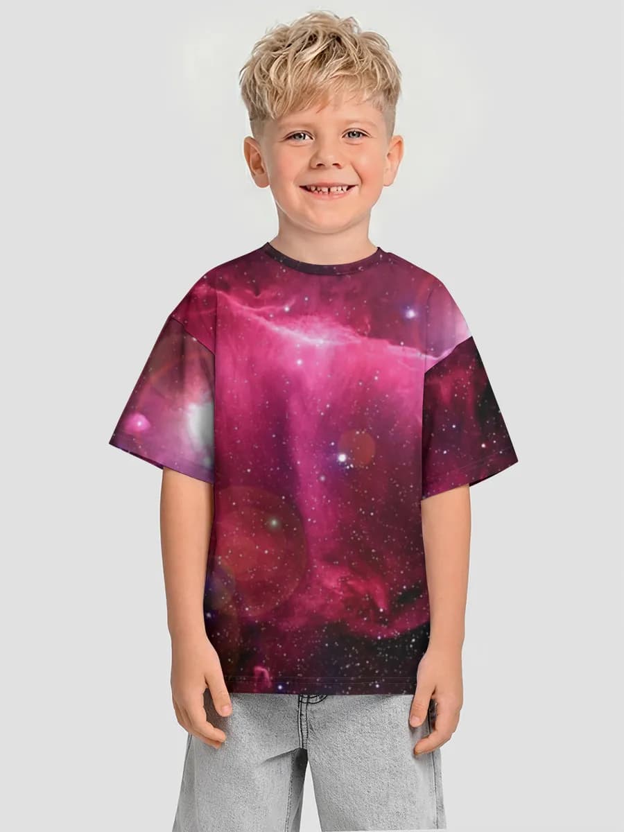 Boys' oversized cotton T-shirt