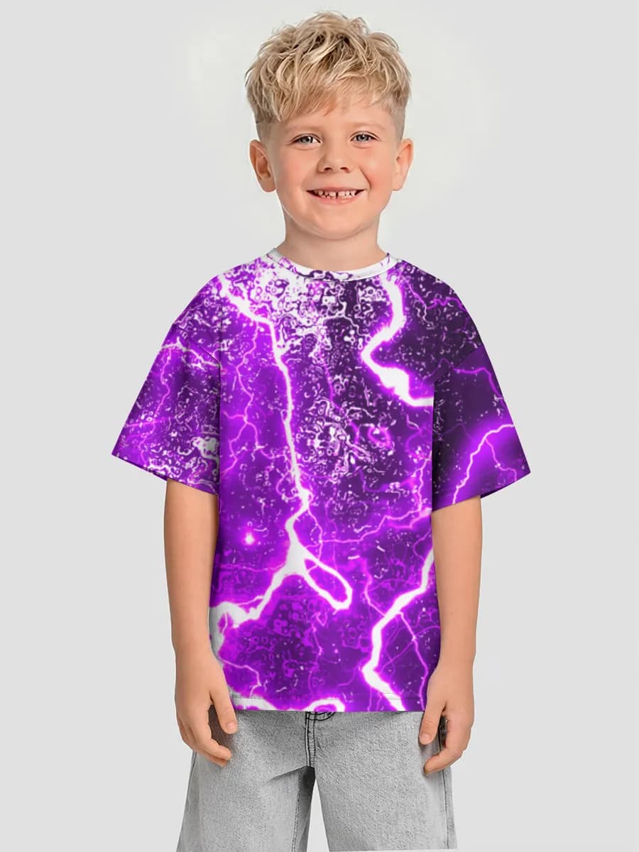 Boys' oversized cotton T-shirt