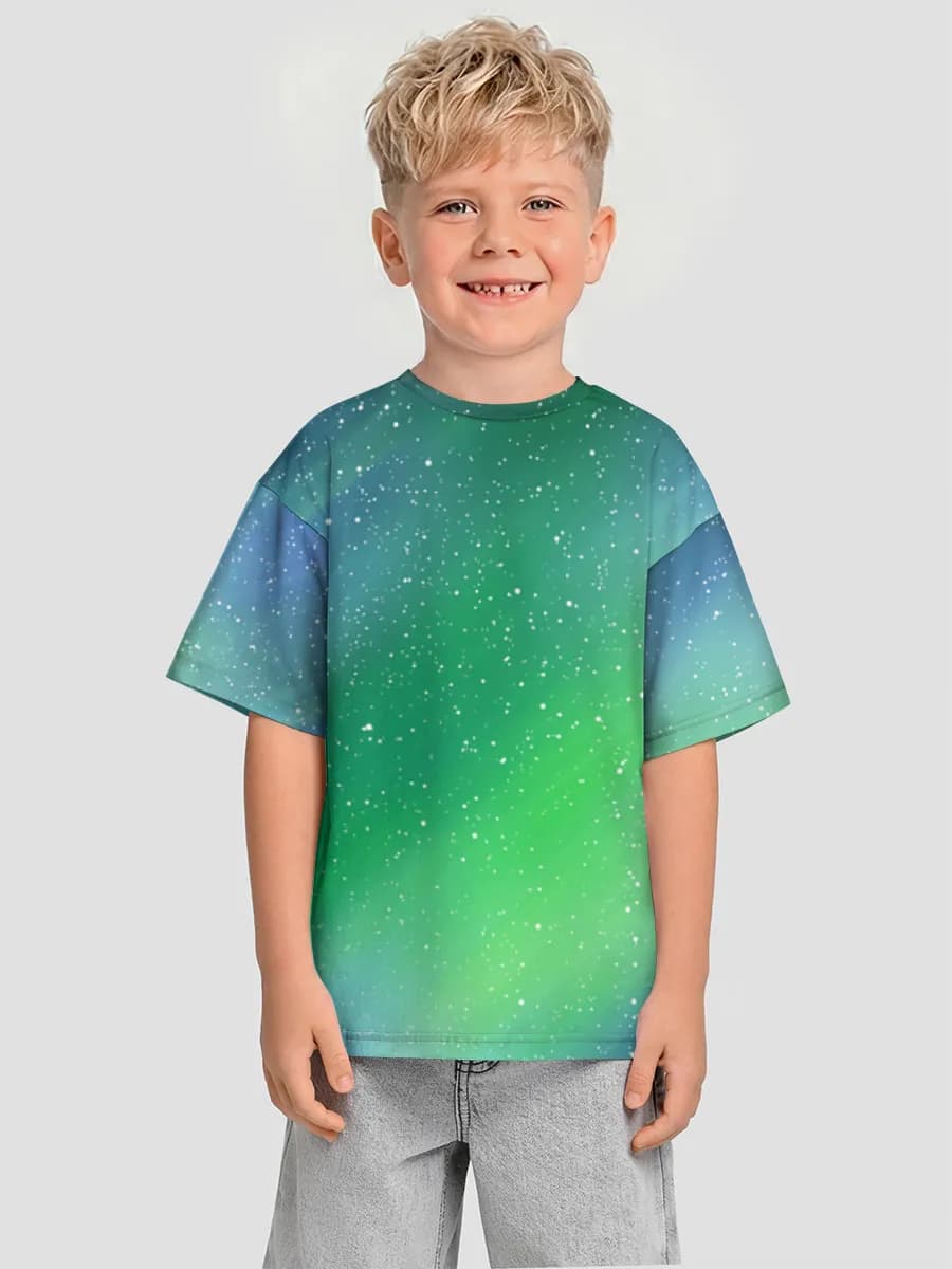 Oversized Baumwoll-T-Shirt Jungen