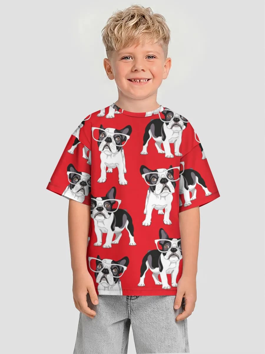 Boys' oversized cotton T-shirt