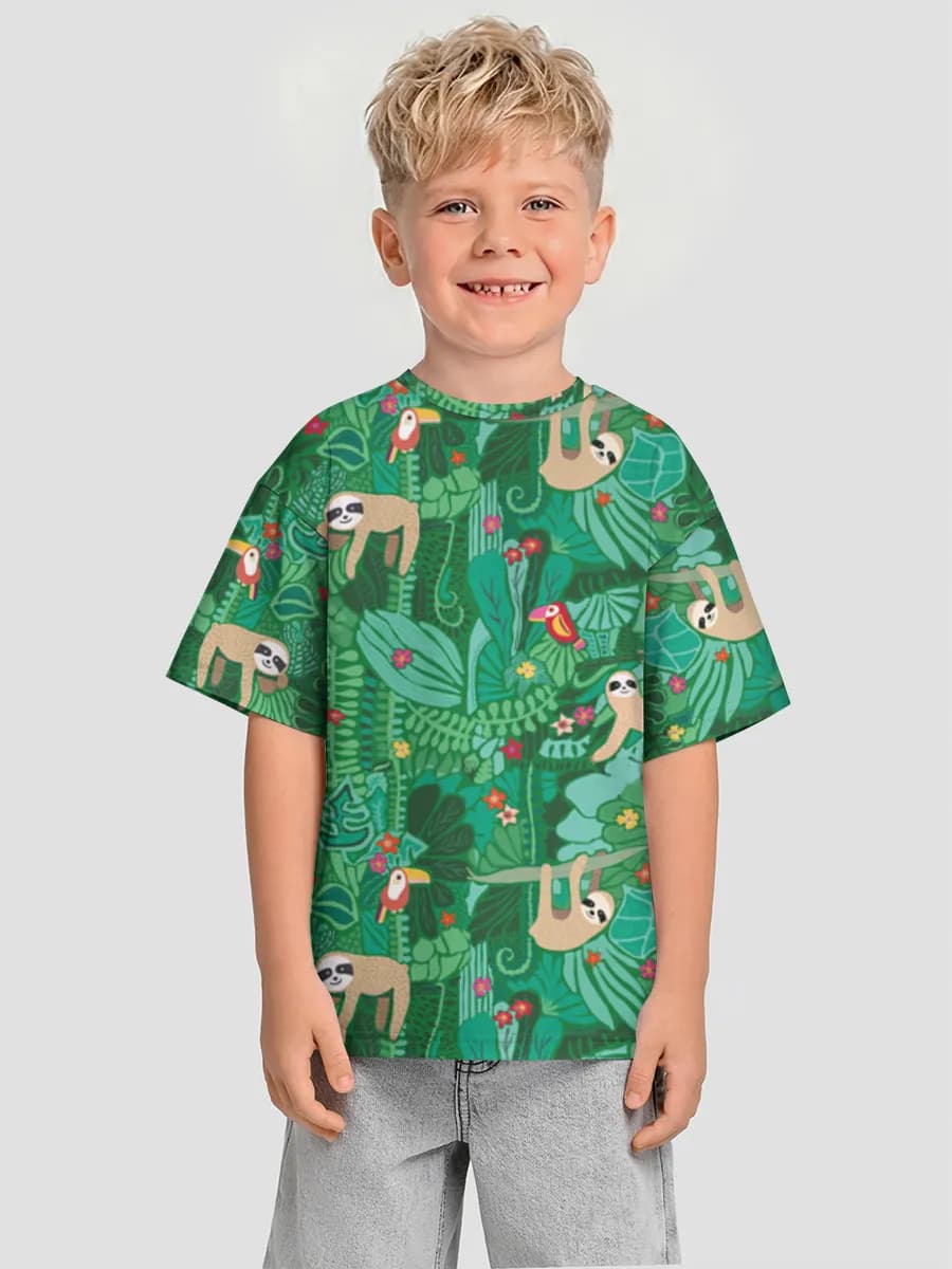 Oversized Baumwoll-T-Shirt Jungen