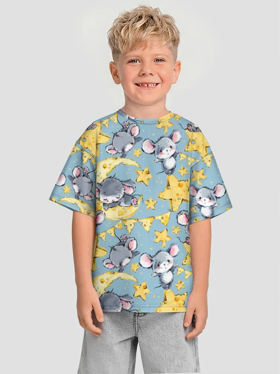 Boys' oversized cotton T-shirt