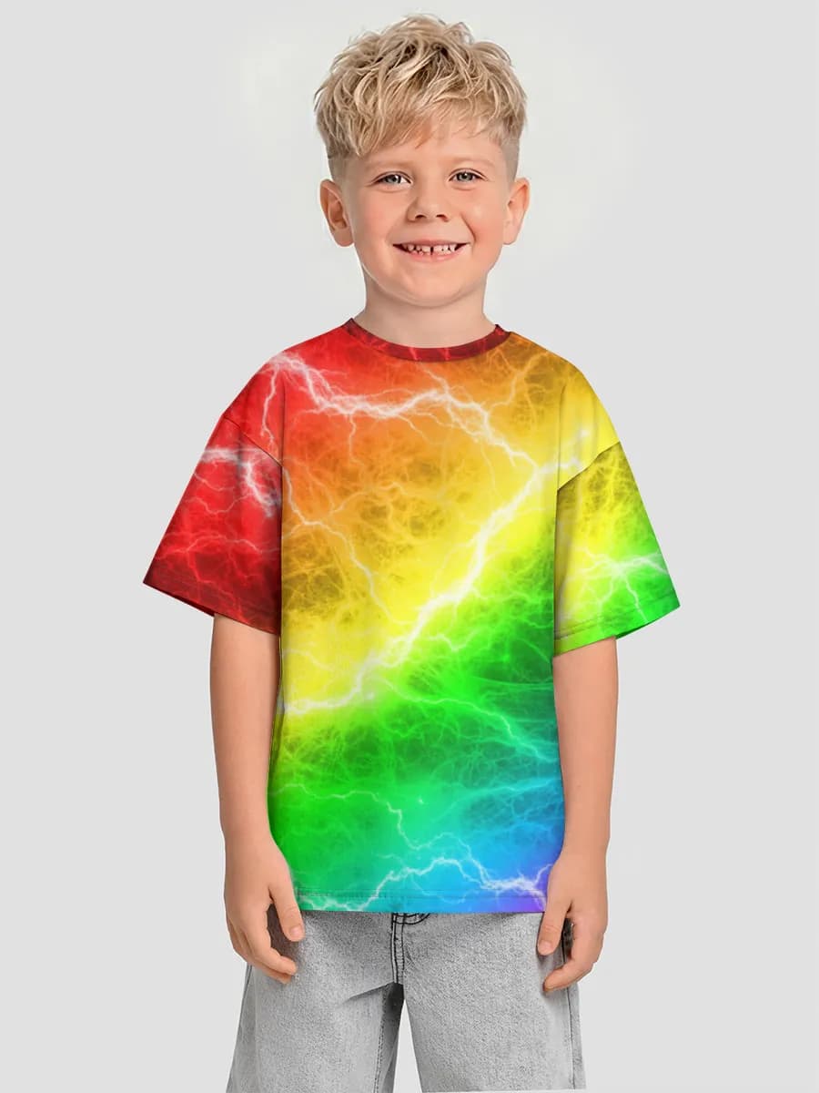 Boys' oversized cotton T-shirt