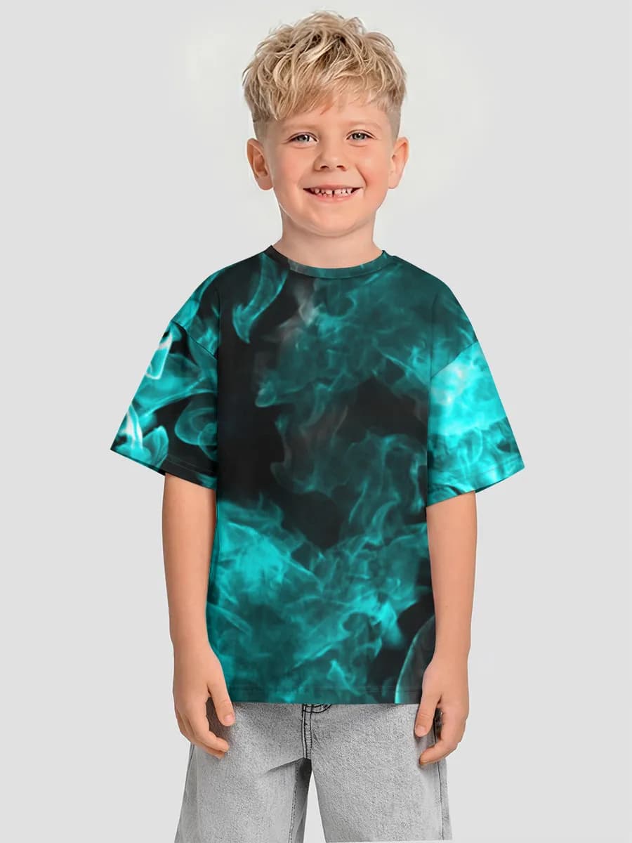 Boys' oversized cotton T-shirt