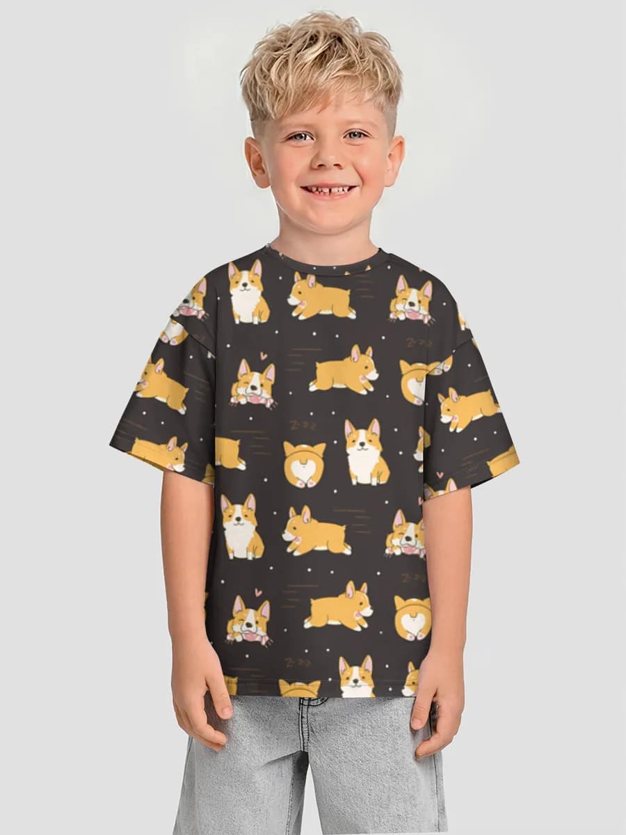 Boys' oversized cotton T-shirt