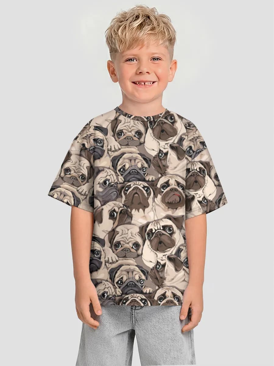 Boys' oversized cotton T-shirt