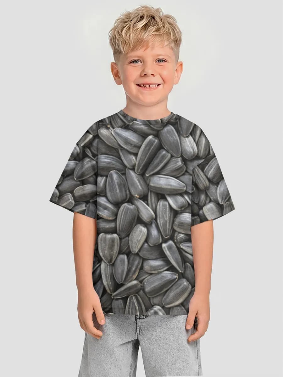 Boys' oversized cotton T-shirt