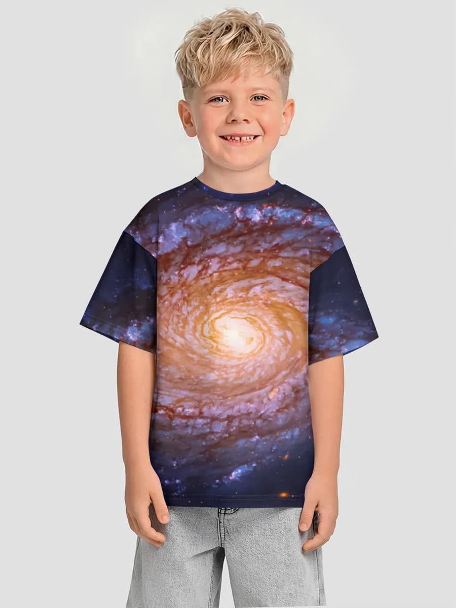 Boys' oversized cotton T-shirt