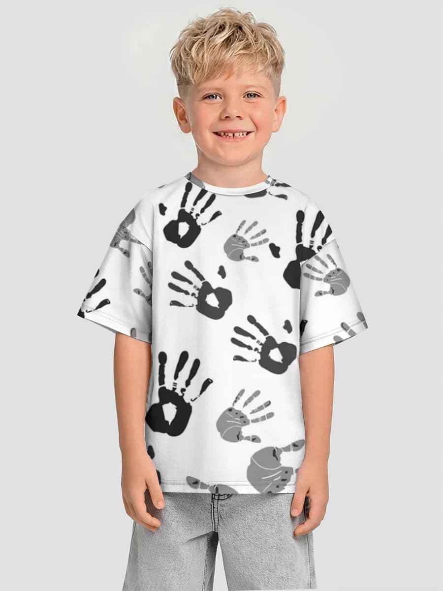 Boys' oversized cotton T-shirt