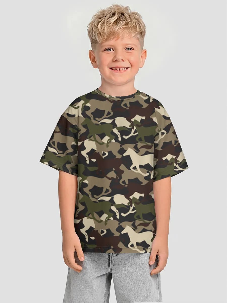 Oversized Baumwoll-T-Shirt Jungen