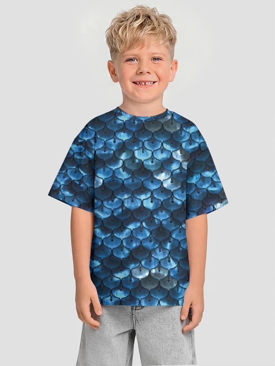 Oversized Baumwoll-T-Shirt Jungen