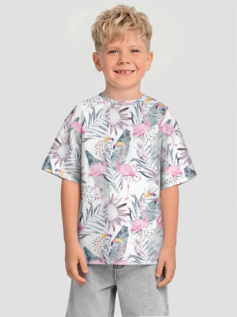 Boys' oversized cotton T-shirt