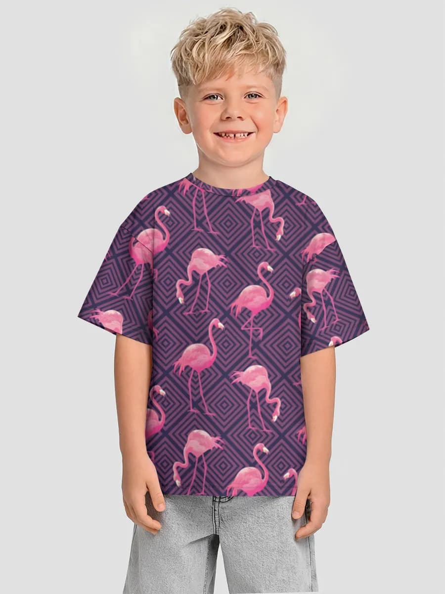 Boys' oversized cotton T-shirt