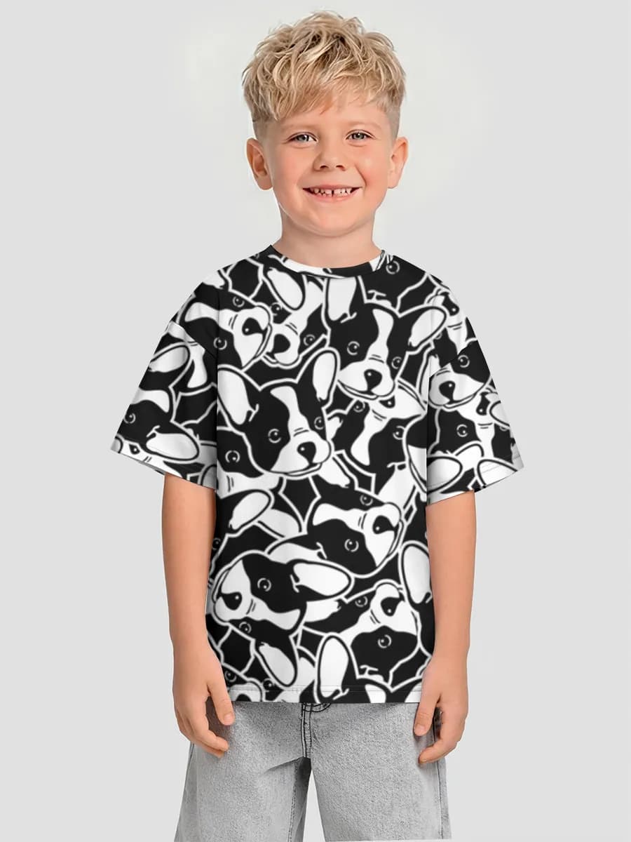 Boys' oversized cotton T-shirt