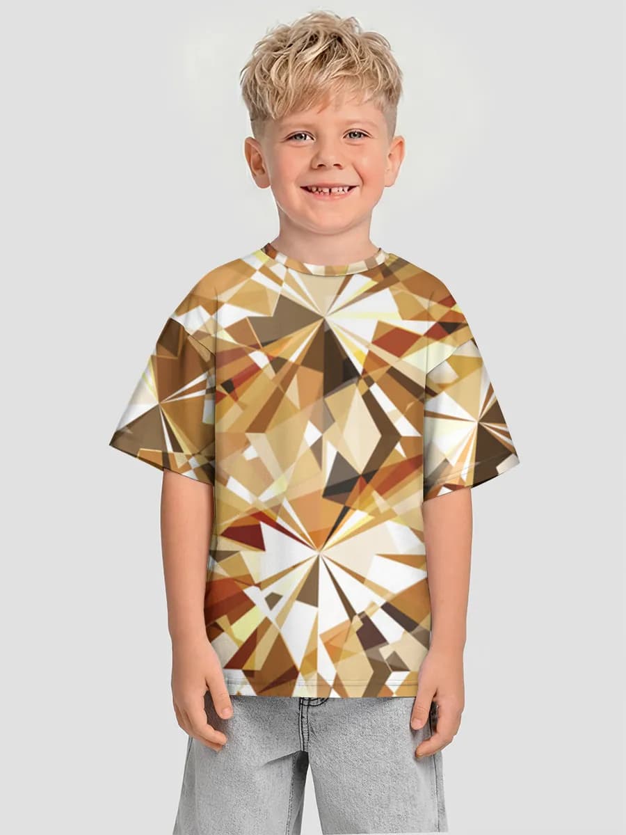 Boys' oversized cotton T-shirt
