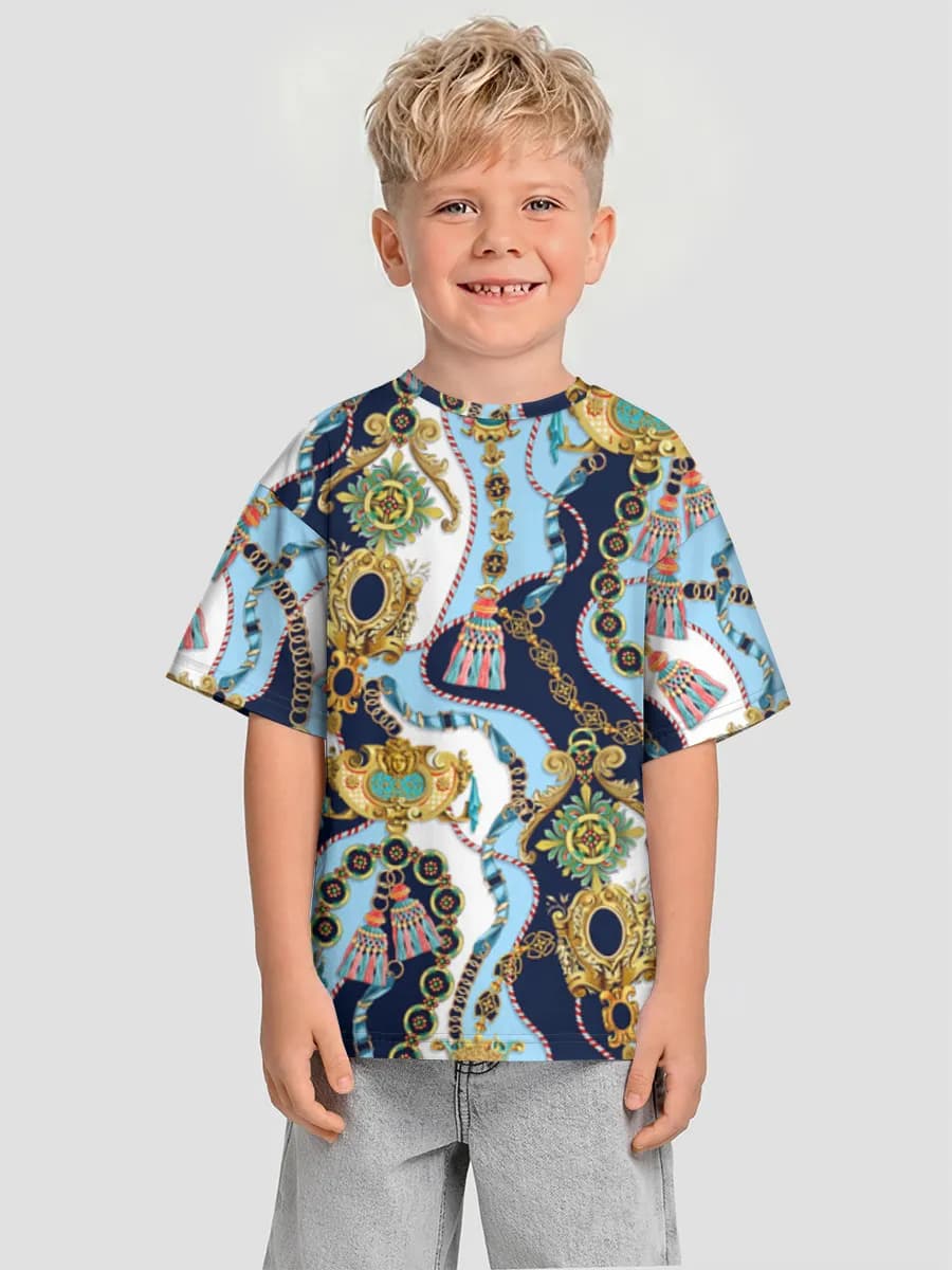 Boys' oversized cotton T-shirt