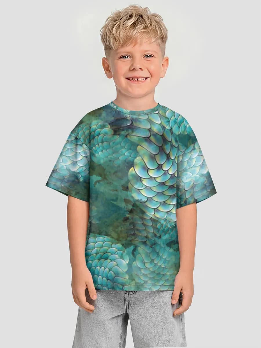 Oversized Baumwoll-T-Shirt Jungen