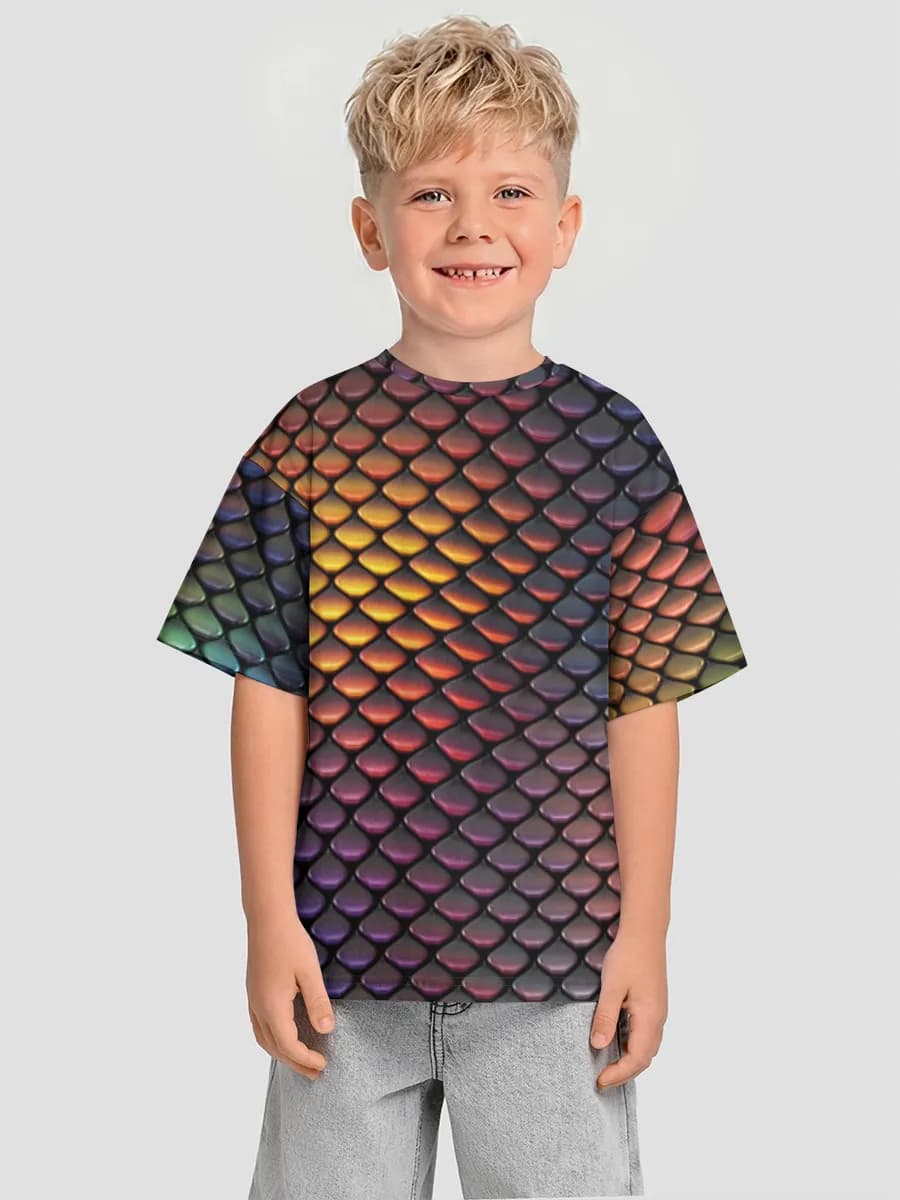 Boys' oversized cotton T-shirt