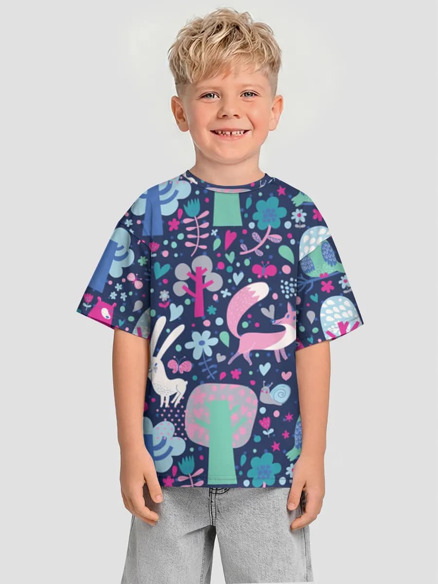 Oversized Baumwoll-T-Shirt Jungen
