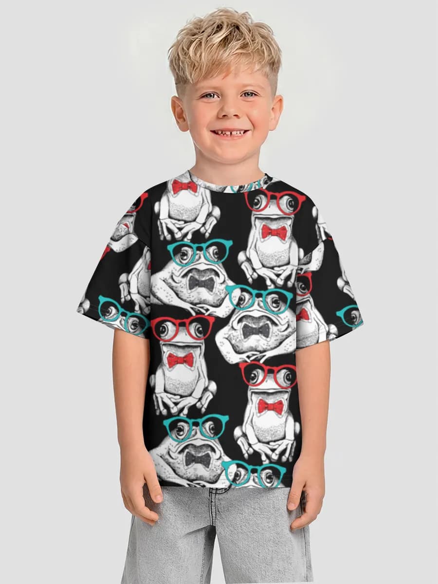 Boys' oversized cotton T-shirt