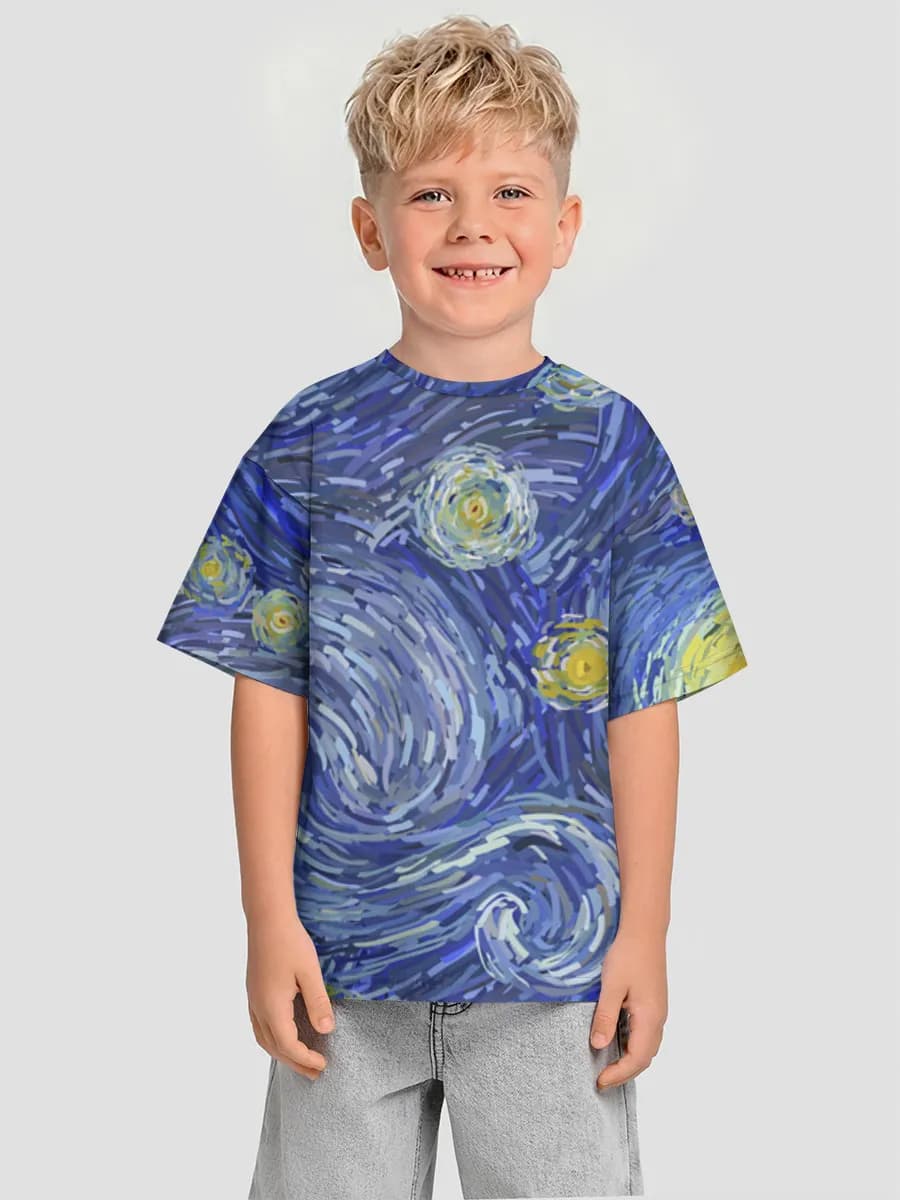 Boys' oversized cotton T-shirt