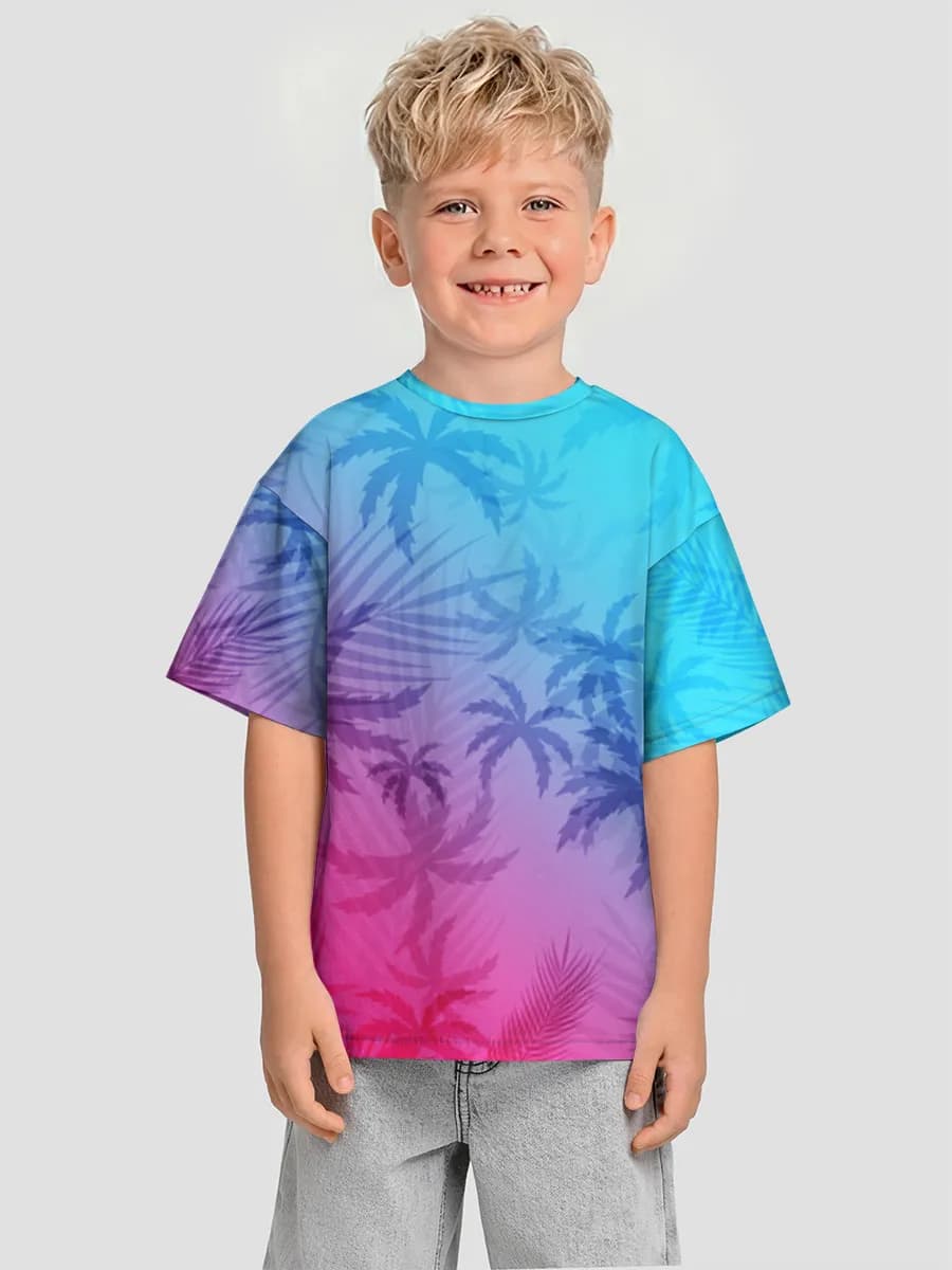 Boys' oversized cotton T-shirt